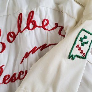 vintage colbert rescue squad paramedic shirts, lot, 2 of them